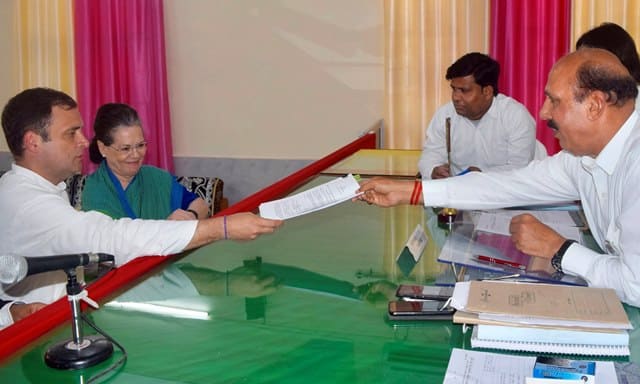 Rahul and Sonia Gandhi In Amethi