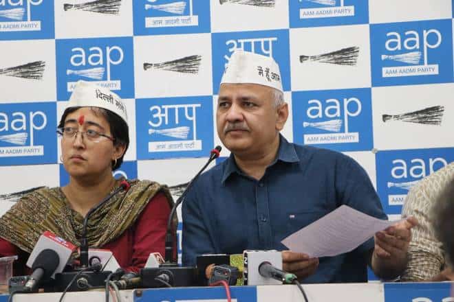 Atishi Marlena And Manish Sisodia