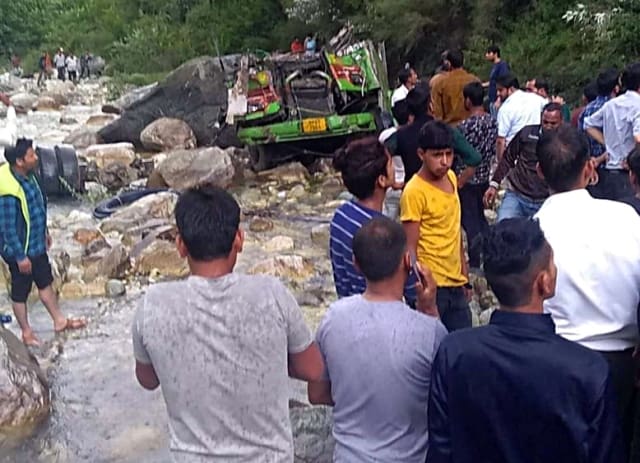 Bus Plunges Into Gorge