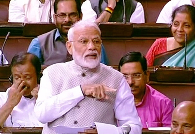 Prime Minister Modi IN Rajya Sabha