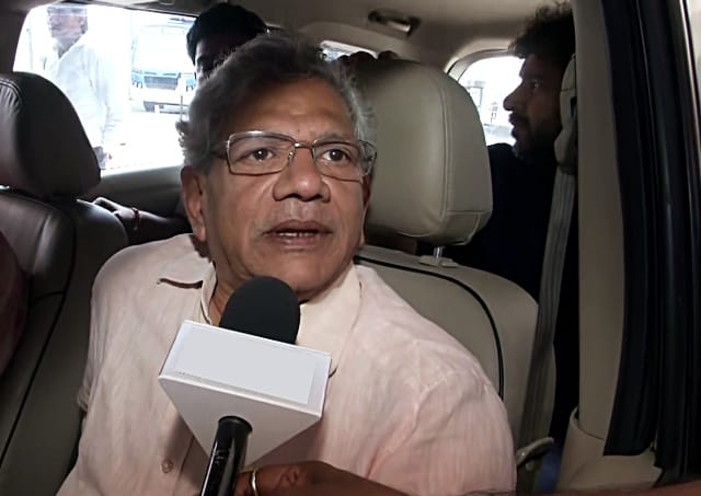 Yechury Returns From Kashmir