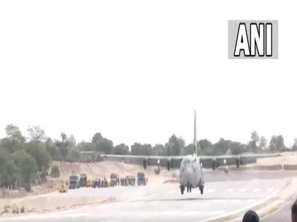 Iafs C 130j Super Hercules Lands At Emergency Field Landing In