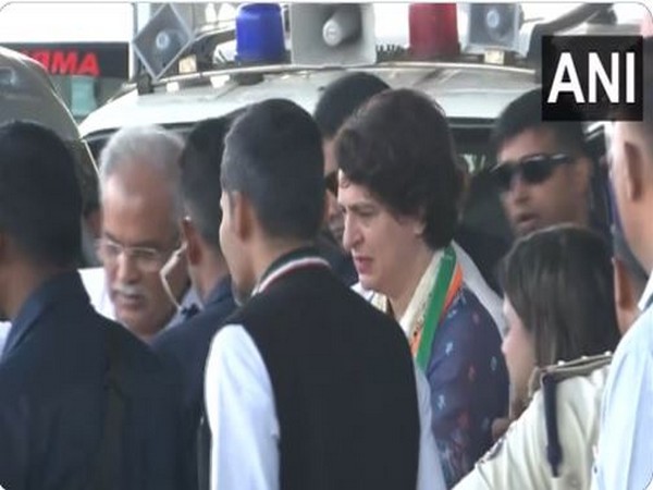 Priyanka Arrives In Raipur To Attend Congress’ 85th Plenary Session