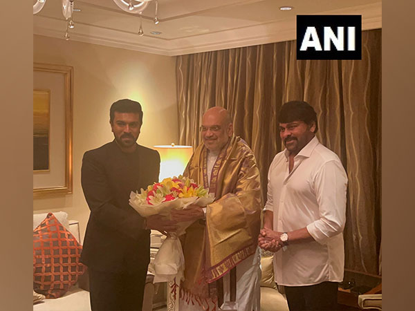 Ram Charan, Chiranjeevi Meet Shah After Oscar Win