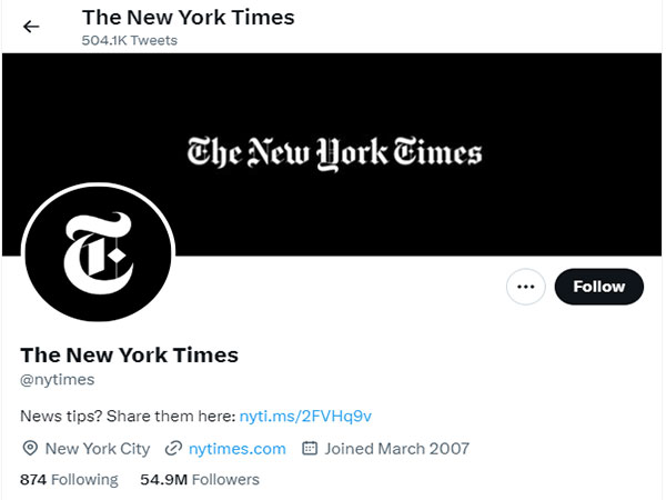New York Times Twitter Verification Badge