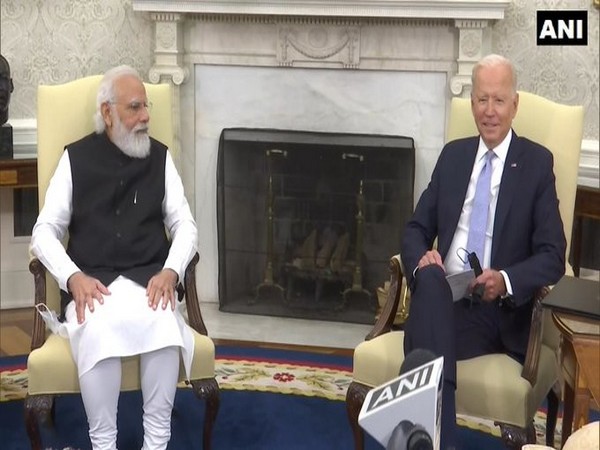 Joe Biden with Modi