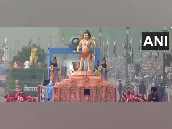 UP Tableau Symbolising Lord Ram's Pran Pratishtha Takes Part In R-Day Parade